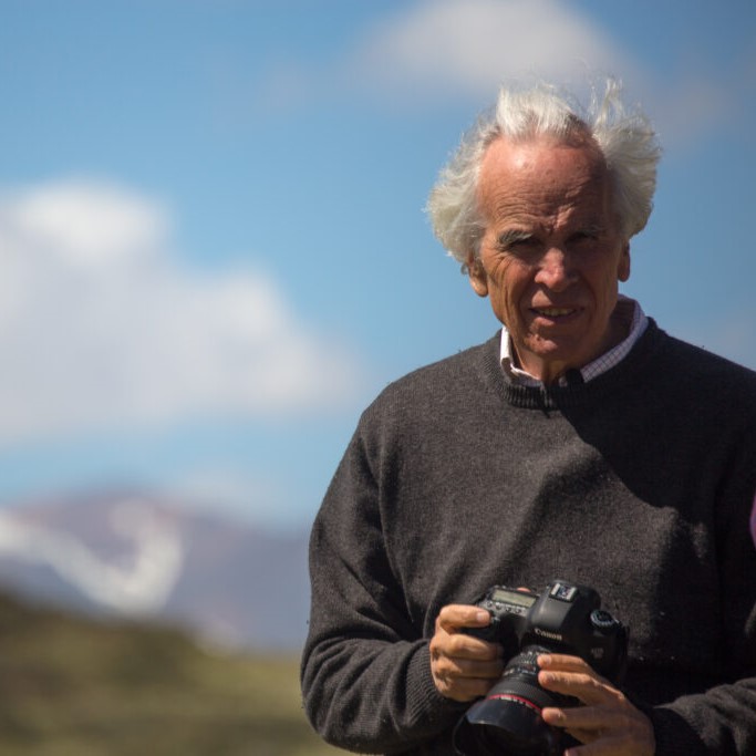 Doug in a mountain range